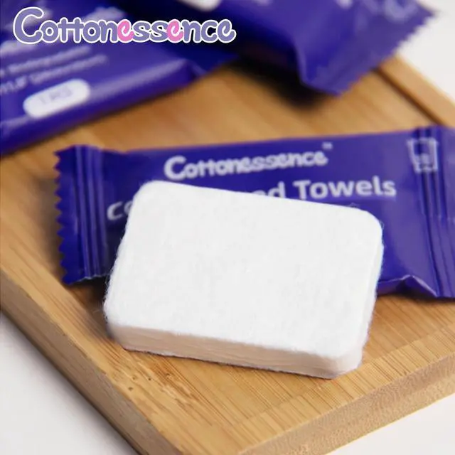 Alt view image 7 of 7 - Premium Compressed Towels (50-Pack) - 9.4" x 11.8" Individually Wrapped Coin Tissues, Portable Towels for Travel, Hiking, Gym, Spa, Beauty Salon, Makeup, Baby Care, Outdoor Use