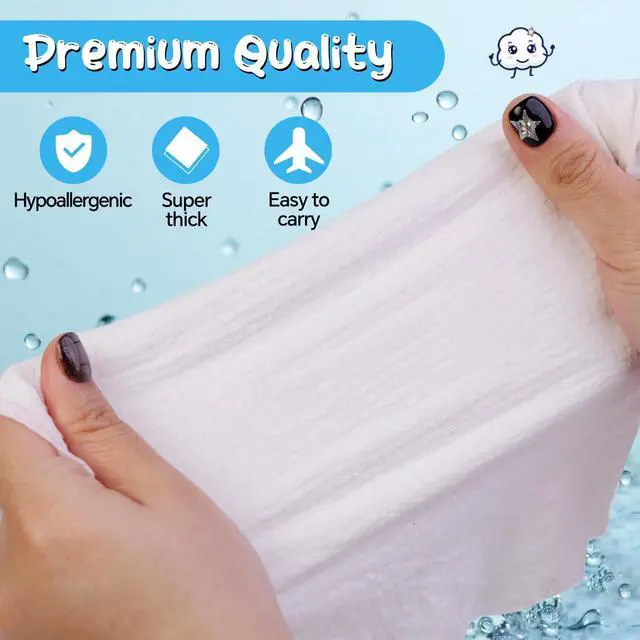 Alt view image 4 of 7 - Premium Compressed Towels (50-Pack) - 9.4" x 11.8" Individually Wrapped Coin Tissues, Portable Towels for Travel, Hiking, Gym, Spa, Beauty Salon, Makeup, Baby Care, Outdoor Use