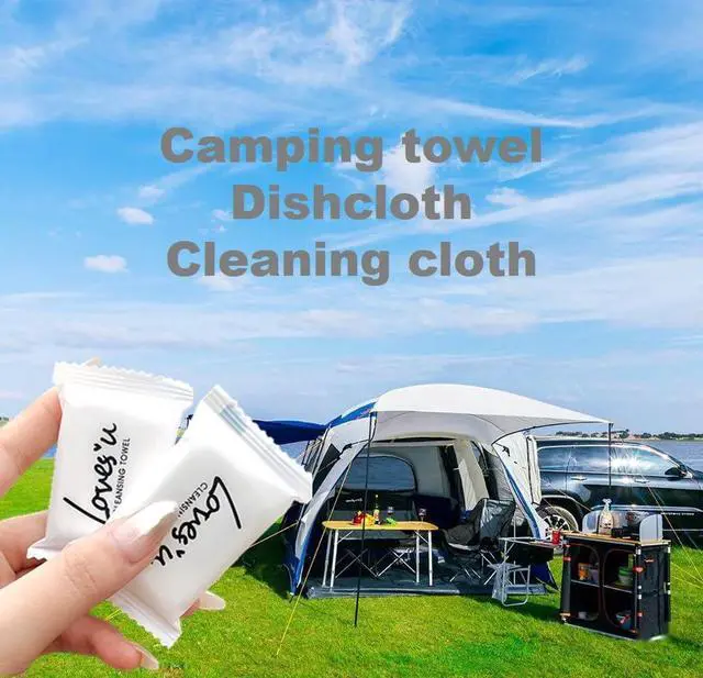 Alt view image 6 of 7 - Disposable Travel Washcloths, 40pcs, Pure Cotton, Large Thick