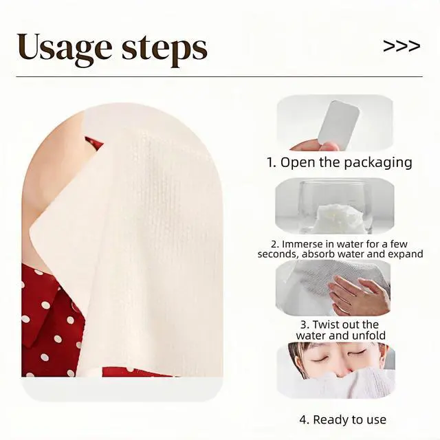 Alt view image 6 of 7 - 20 Pack Compressed Towels, Large 11.8x9.45 Reusable Travel Towels for Camping, Gym, Hotel - Quick Expand, Soft & Portable, Eco-Friendly