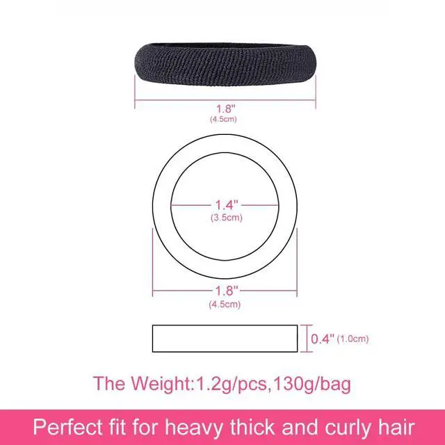 Alt view image 5 of 7 - Hair Bands Hair ties for Thick Hair 100PCS Seamless Cotton Simply Ponytail Holders Headband Scrunchies Hair Accessories No Crease Damage (Neutral Colors)