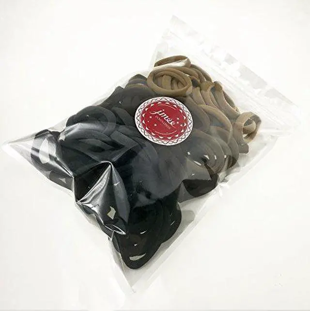 Alt view image 7 of 7 - Hair Bands Hair ties for Thick Hair 100PCS Seamless Cotton Simply Ponytail Holders Headband Scrunchies Hair Accessories No Crease Damage (Neutral Colors)