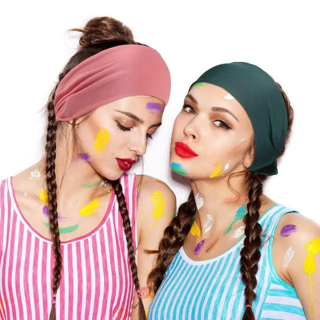 Alt view image 3 of 6 - 6 Pcs Tie Headband for Women Adjustable Bandana Sports Head Scarf