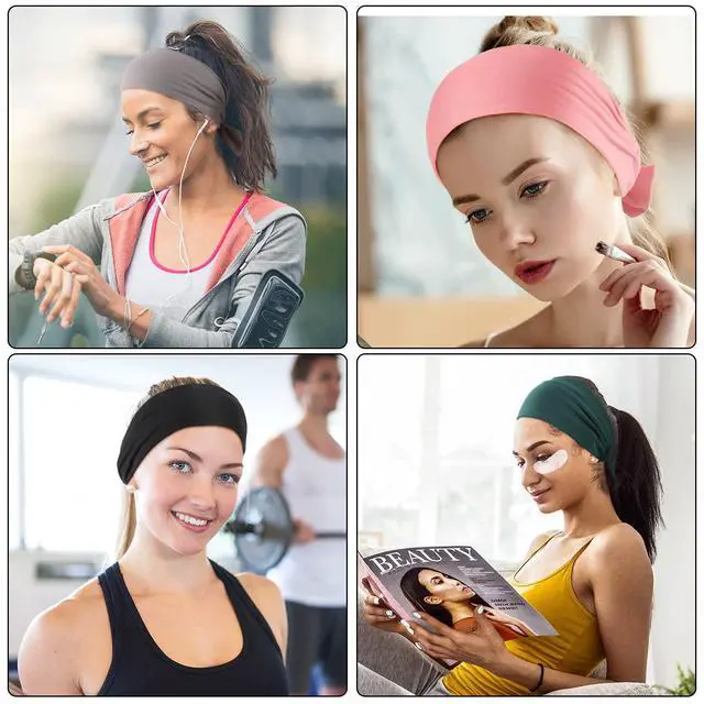 Alt view image 4 of 6 - 6 Pcs Tie Headband for Women Adjustable Bandana Sports Head Scarf