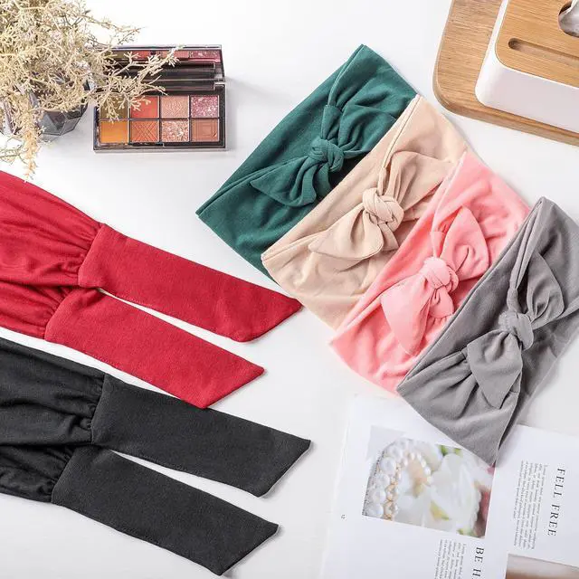 Alt view image 6 of 6 - 6 Pcs Tie Headband for Women Adjustable Bandana Sports Head Scarf