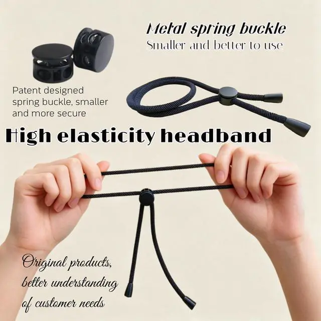 Alt view image 3 of 7 - 6PCS Adjustable Headband Hair Tie for Thick Heavy Natural Kinky & Curly Hair, C-1 Count (Pack of 6)