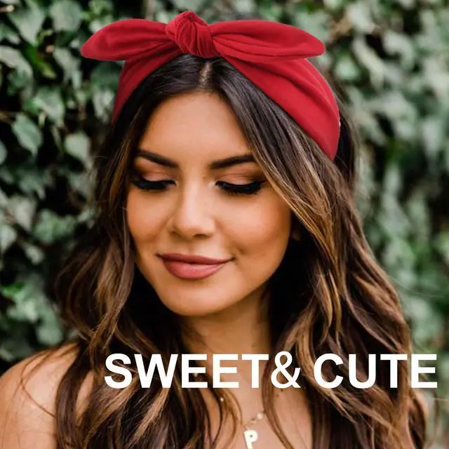 Alt view image 3 of 7 - 8 Pack Adjustable Knotted Headbands Non Slip Elastic Yoga Hair Bands Solid Colors Headbands for Women and Girls