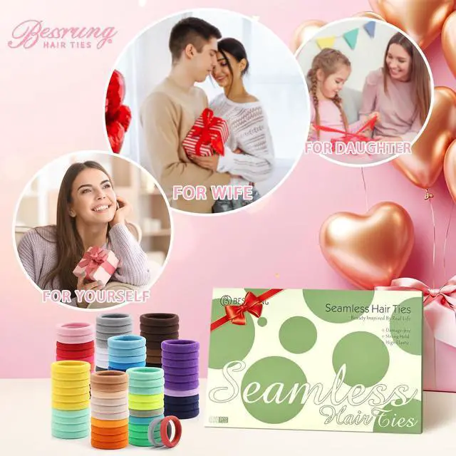 Alt view image 2 of 7 - 100PCS Colorful Seamless Elastic Hair Ties No Damage for Women