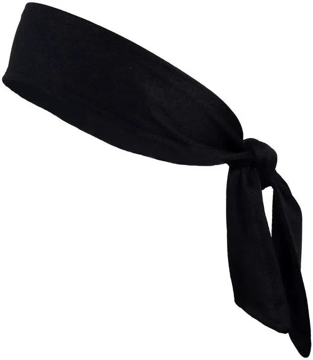 Main image of Headbands Tie on Headband for Women Men Head Tie Running Athletic Hair Band Elastic Sports, Basketball, Stetchy Yoga Workout Sweatbands Adjustable Non-Slip Moisture Wicking (Black)