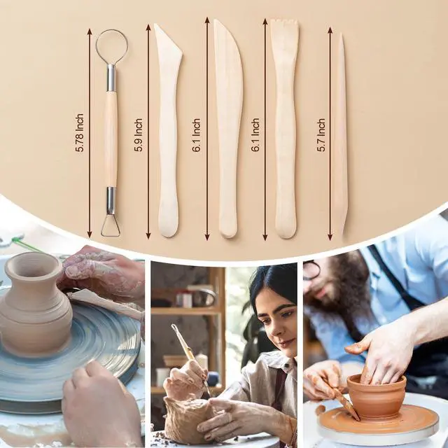 Alt view image 3 of 7 - 27 Pcs Polymer Clay Sculpting Tools Kit for Adults, Light Yellow