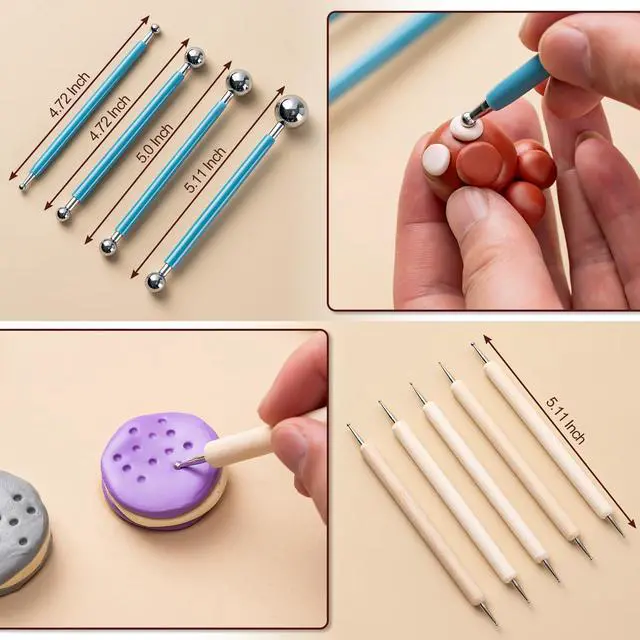 Alt view image 5 of 7 - 27 Pcs Polymer Clay Sculpting Tools Kit for Adults, Light Yellow
