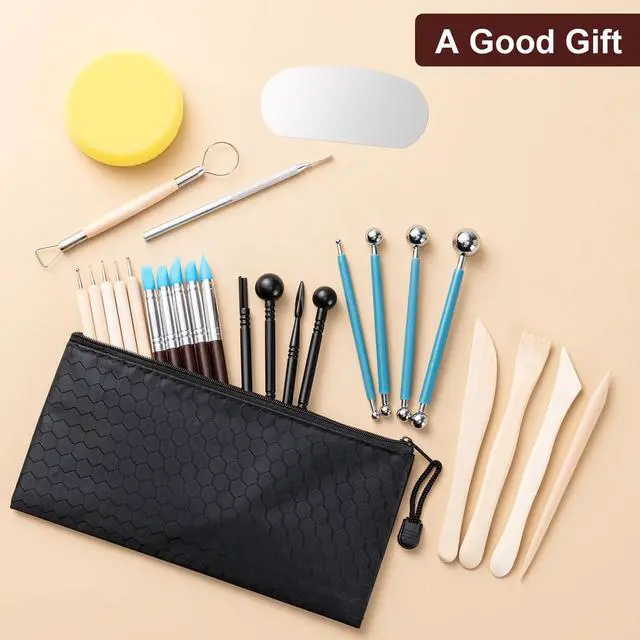 Alt view image 7 of 7 - 27 Pcs Polymer Clay Sculpting Tools Kit for Adults, Light Yellow