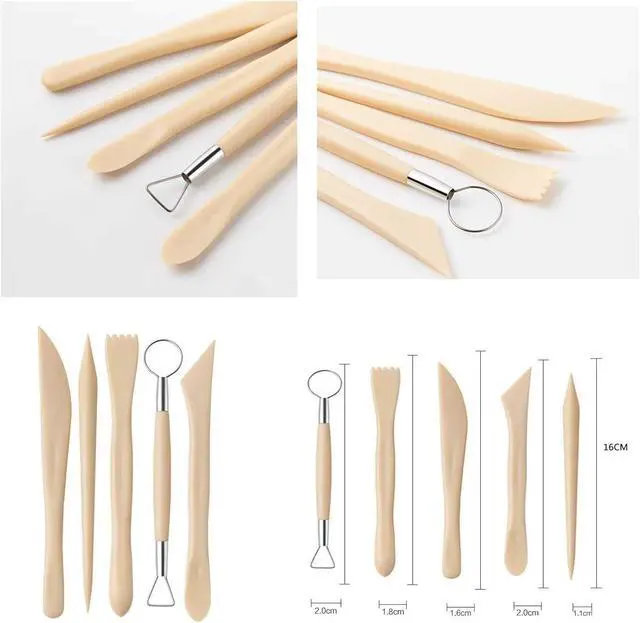 Alt view image 7 of 7 - 35pcs Clay Sculpting and Pottery Tools Kit - Air Dry and Polymer Clay Dotting Tools - Ceramic Supplies for Modeling and Shaping - For Kids and Adults