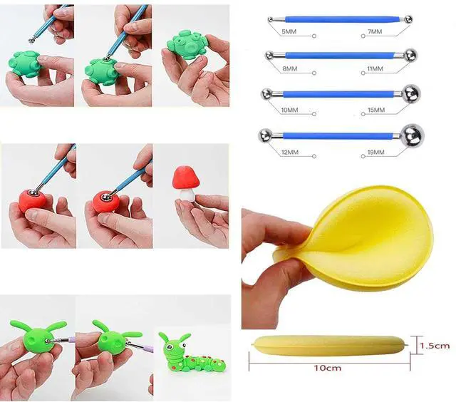 Alt view image 3 of 7 - 35pcs Clay Sculpting and Pottery Tools Kit - Air Dry and Polymer Clay Dotting Tools - Ceramic Supplies for Modeling and Shaping - For Kids and Adults