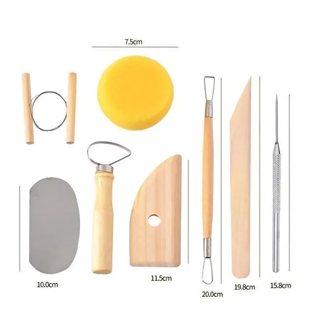 Alt view image 3 of 4 - S8 Pcs Pottery & Clay Sculpting Tools