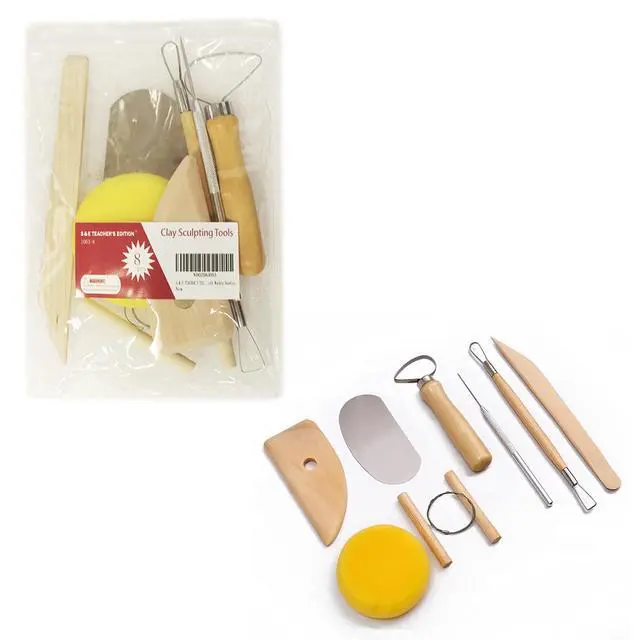 Alt view image 4 of 4 - S8 Pcs Pottery & Clay Sculpting Tools