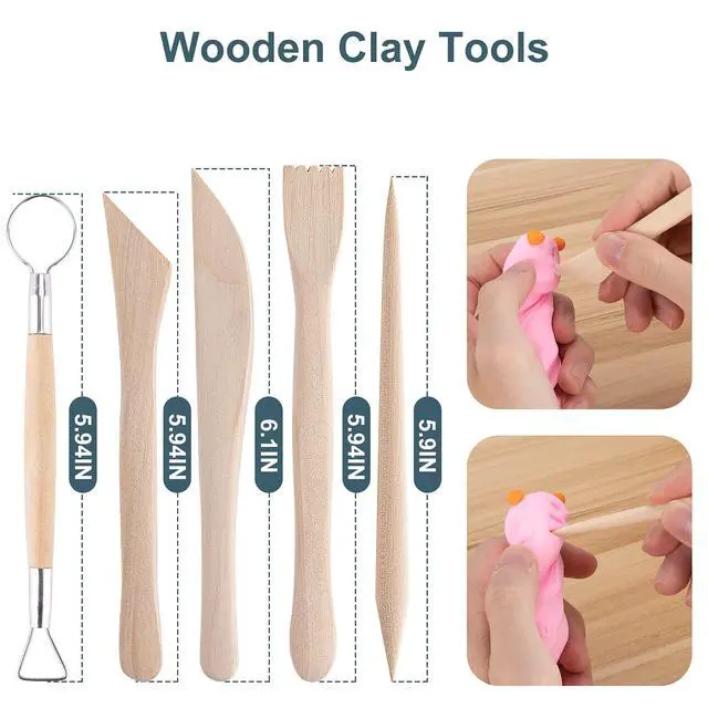 Alt view image 4 of 7 - Polymer Clay Tools Kit, 25PCS Pottery Clay Sculpting Modeling Tools