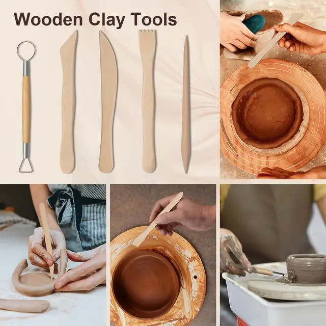 Alt view image 3 of 7 - 43 Pcs Polymer Clay Sculpting Tools Kit for Adults, Light Yellow