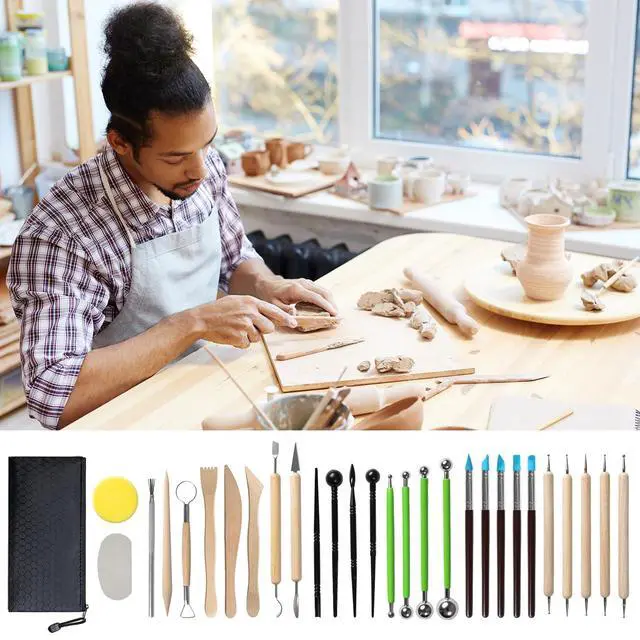 Alt view image 4 of 7 - 29 PCS Clay Tool, Clay Sculpting Tools Kit