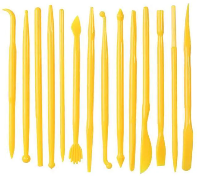 Main image of Clay Tools, 14-Piece DIY Plastic Polymer Carving Set Clay Kit Pottery Modeling for Carving, Styling, Embossing, Suitable Beginner