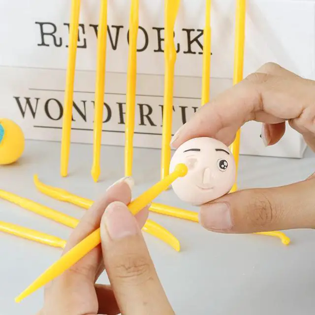 Alt view image 3 of 6 - Clay Tools, 14-Piece DIY Plastic Polymer Carving Set Clay Kit Pottery Modeling for Carving, Styling, Embossing, Suitable Beginner