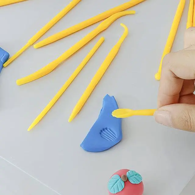 Alt view image 6 of 6 - Clay Tools, 14-Piece DIY Plastic Polymer Carving Set Clay Kit Pottery Modeling for Carving, Styling, Embossing, Suitable Beginner