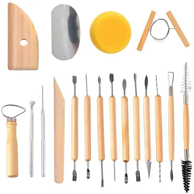 Main image of 19 Pcs Pottery Tools & Clay Sculpting Tools