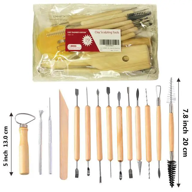 Alt view image 4 of 5 - 19 Pcs Pottery Tools & Clay Sculpting Tools