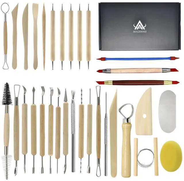 Main image of Pottery Sculpting Tools 32PCS Ceramic Clay Carving Tools Set for Crafts Polymer Clay Club,Dotting,Modeling,Shaping Trimming,Hobbyists,Artists