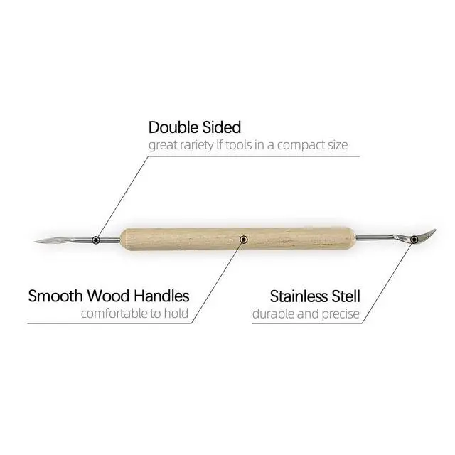 Alt view image 3 of 7 - Pottery Sculpting Tools 32PCS Ceramic Clay Carving Tools Set for Crafts Polymer Clay Club,Dotting,Modeling,Shaping Trimming,Hobbyists,Artists
