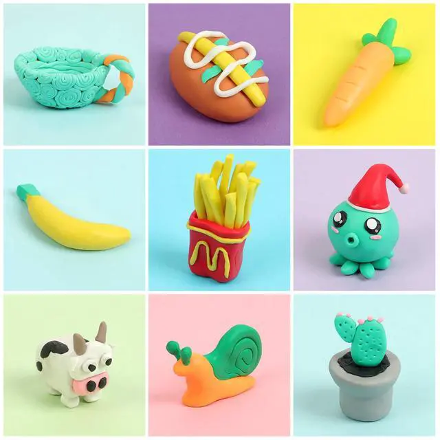 Alt view image 4 of 7 - Polymer Clay Kit 50 Colors, Oven Bake Modeling Clay for Kids