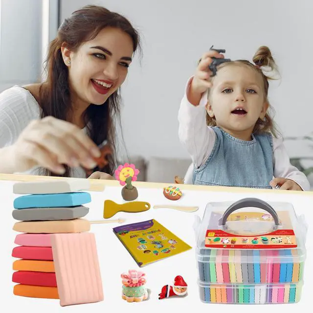 Alt view image 5 of 7 - Polymer Clay Kit 50 Colors, Oven Bake Modeling Clay for Kids