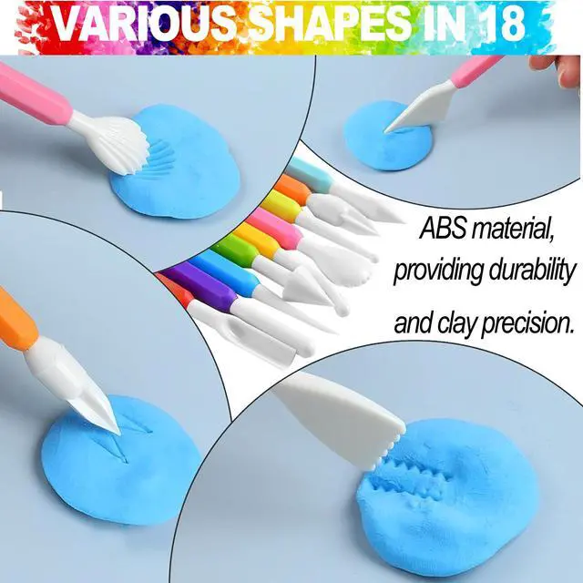 Alt view image 5 of 7 - Air Dry Clay Tools for Kids Ages 8+ Pottery Clay Tool Kit Plastic Clay Sculpting Tools Set for DIY Project, Modeling Polymer Clay Toys Safe & Easy Grip for Beginners & Craft Lovers