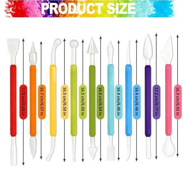 Alt view image 3 of 7 - Air Dry Clay Tools for Kids Ages 8+ Pottery Clay Tool Kit Plastic Clay Sculpting Tools Set for DIY Project, Modeling Polymer Clay Toys Safe & Easy Grip for Beginners & Craft Lovers
