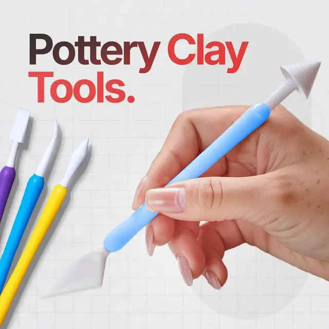 Alt view image 3 of 7 - 19 Pcs Clay Sculpting Tools, Polymer Clay Tools & Air Dry Clay Accessories