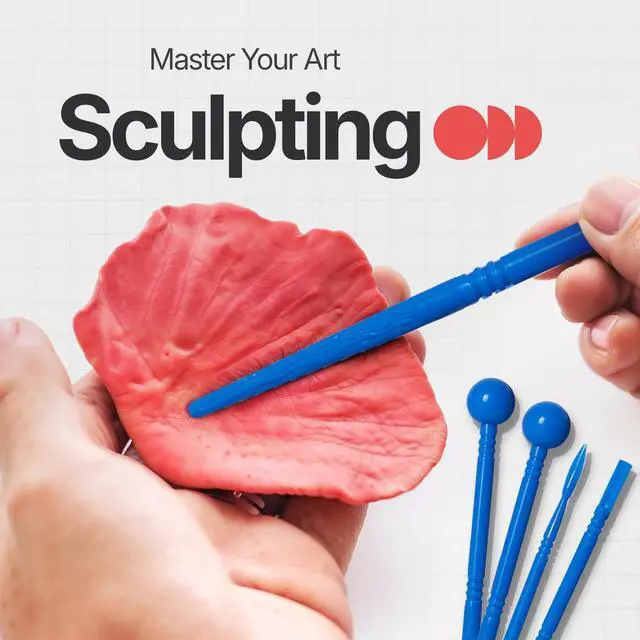 Alt view image 4 of 7 - 19 Pcs Clay Sculpting Tools, Polymer Clay Tools & Air Dry Clay Accessories