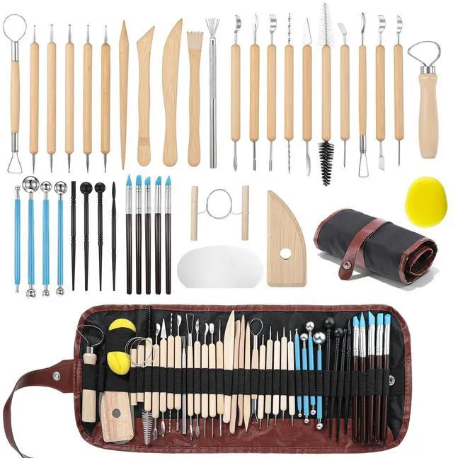 Main image of 40 Pc Clay Sculpting Tool Set,Pottery Carving Tool Kit,Clay Modeling Tool