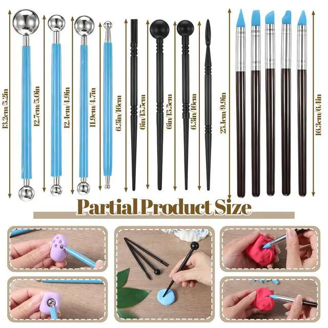 Alt view image 2 of 7 - 40 Pc Clay Sculpting Tool Set,Pottery Carving Tool Kit,Clay Modeling Tool