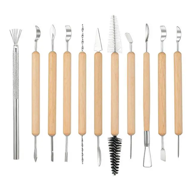 Alt view image 4 of 7 - 40 Pc Clay Sculpting Tool Set,Pottery Carving Tool Kit,Clay Modeling Tool