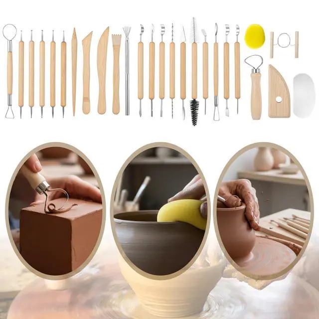 Alt view image 5 of 7 - 40 Pc Clay Sculpting Tool Set,Pottery Carving Tool Kit,Clay Modeling Tool