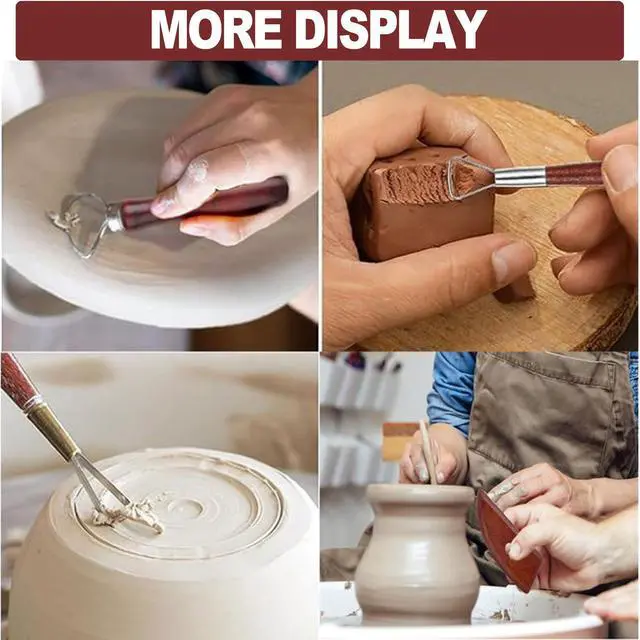 Alt view image 7 of 7 - 8-Piece Clay Sculpting Tools Set Perfect for Polymer Air Dry Modeling Clay Beginners & Professionals Ideal for DIY Pottery & Ceramics Tools for Clay Sculpey Sculpting & Crafting