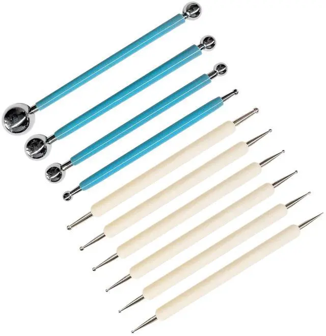 Main image of 10Pcs Dotting Tools, Ball End Dot Art Tools for Rock Painting, Pottery Clay Modeling Embossing Art Mandala