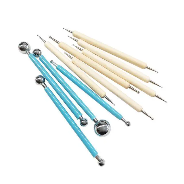 Alt view image 2 of 5 - 10Pcs Dotting Tools, Ball End Dot Art Tools for Rock Painting, Pottery Clay Modeling Embossing Art Mandala