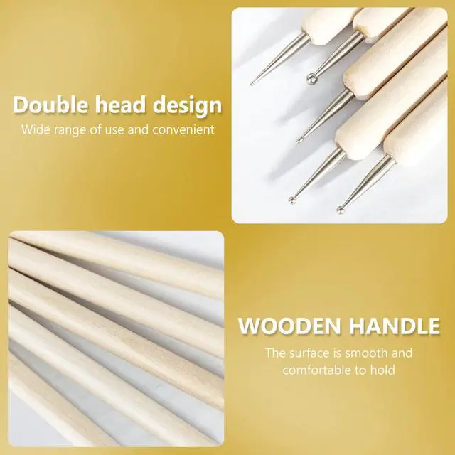 Alt view image 4 of 5 - 10Pcs Dotting Tools, Ball End Dot Art Tools for Rock Painting, Pottery Clay Modeling Embossing Art Mandala