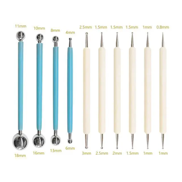Alt view image 5 of 5 - 10Pcs Dotting Tools, Ball End Dot Art Tools for Rock Painting, Pottery Clay Modeling Embossing Art Mandala