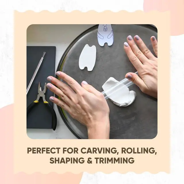 Alt view image 6 of 7 - 14 Pcs Clay Tools & Pottery Tools Kit, Polymer Clay Earring Making Kit