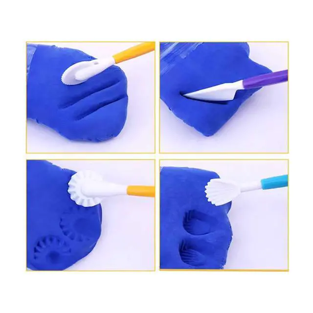 Alt view image 4 of 7 - Air Dry Clay Sculpting Tools, Modeling Shaping Embossing for Kids and Adults,Polymer Clay Tools,Pottery Tools Kit 19Pcs