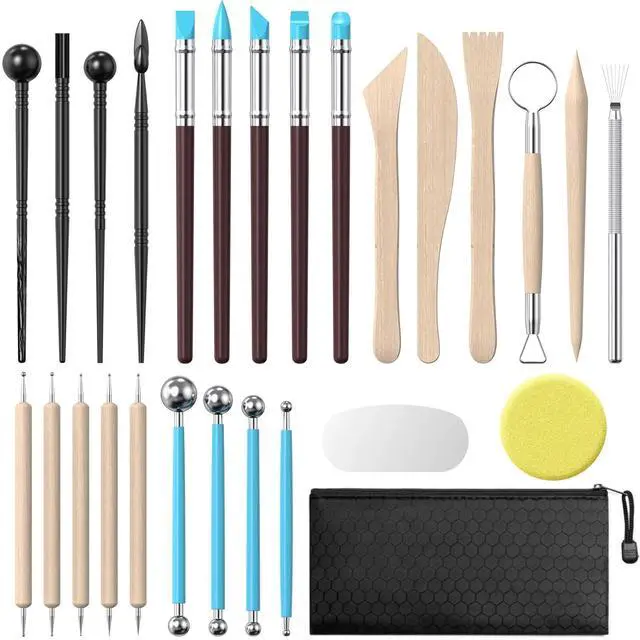 Main image of 27PCS Air Dry Clay Tools Kit, Basic Polymer Clay Sculpting Tools
