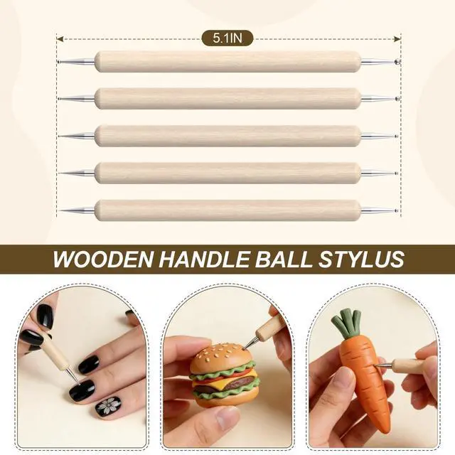 Alt view image 6 of 7 - 27PCS Air Dry Clay Tools Kit, Basic Polymer Clay Sculpting Tools