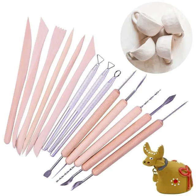 Alt view image 2 of 7 - Polymer Clay Tools,25Pcs Pottery Sculpting Tools Set with Plastic Case for Ceramic Modeling Carving Beginners Expert Crafts Club, Dotting,Hobbyists, Artists